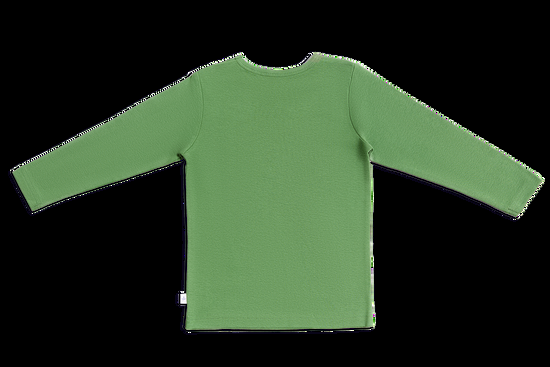 Leela Cotton 2060W | Baby Basic Langarmshirt - Waldgrün Top Angebot