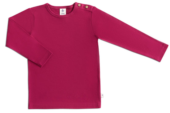 Leela Cotton 2060F | Baby Basic Langarmshirt - Fuchsia Online Outlet