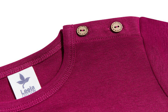 Leela Cotton 2060F | Baby Basic Langarmshirt - Fuchsia Online Outlet