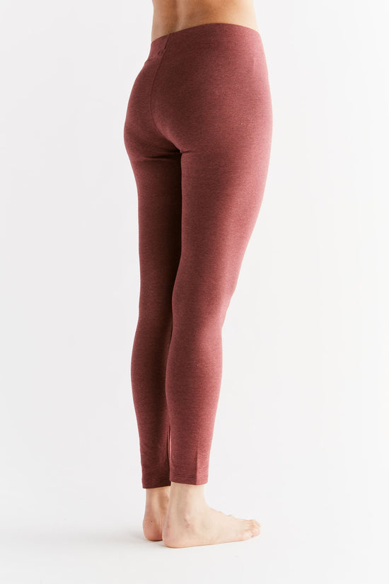 Leela Cotton 1611-062 | Damen Leggings Baumwolljersey - Kaffee/Rostrot Kostenlose Rückgabe