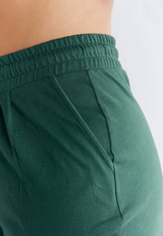 Leela Cotton 1440-067 | Pyjama-Shorts - Tannennadel Bis zu 60% Rabatt