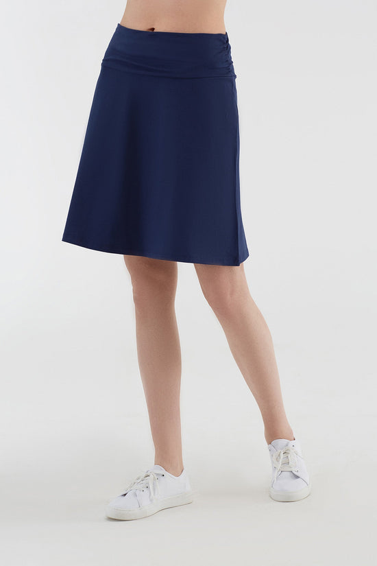 Leela Cotton 1418-02 | Rock A-Linie mit Komfortbund - Admiralblau Sonderangebot der Fabrik