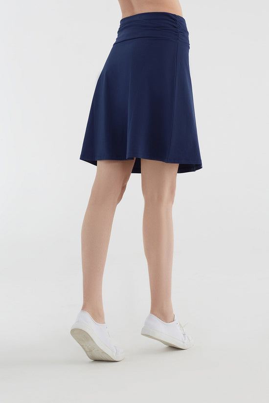 Leela Cotton 1418-02 | Rock A-Linie mit Komfortbund - Admiralblau Sonderangebot der Fabrik
