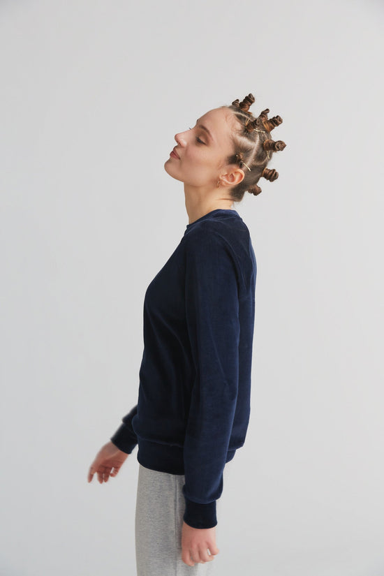 Leela Cotton 1277-045 | Damen Nickysweatshirt - Nachtblau Bis zu 55% Rabatt
