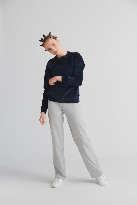 Leela Cotton 1277-045 | Damen Nickysweatshirt - Nachtblau Bis zu 55% Rabatt