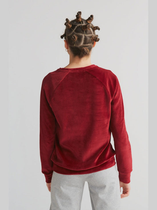 Leela Cotton 1277-030 | Damen Nickysweatshirt - Bordeaux Discount Store für neue Produkte