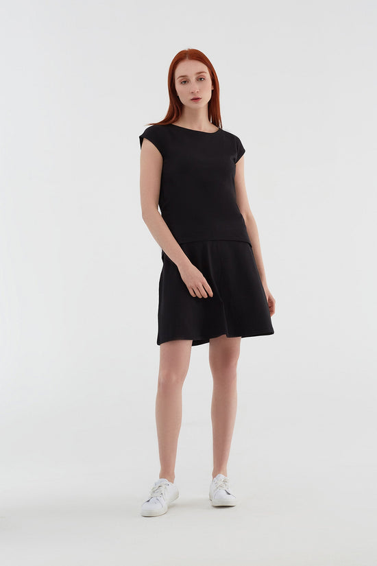 Leela Cotton 1261-01 | Damen Blusen-Shirt - Schwarz Super Rabatt
