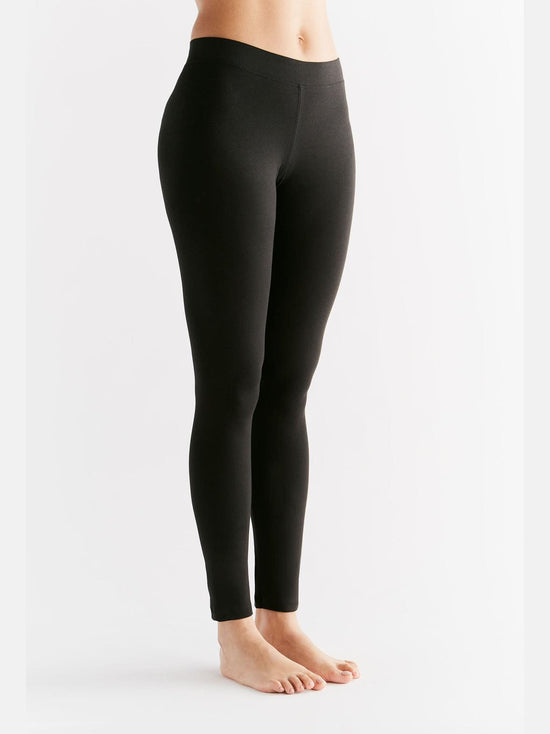 Leela Cotton 1611-01 | Damen Leggings Baumwolljersey - Schwarz Black Friday Preise