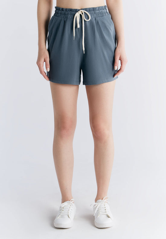 Leela Cotton 1440-068 | Pyjama-Shorts - Dunklerschiefer Im Verkauf