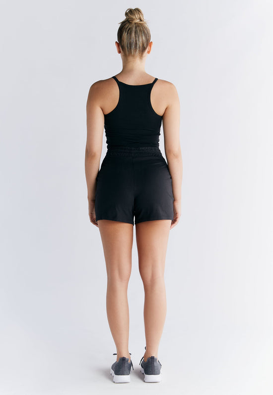 Leela Cotton 1217-021 | Crop-Top - Schwarz Rabatte dieses Monats