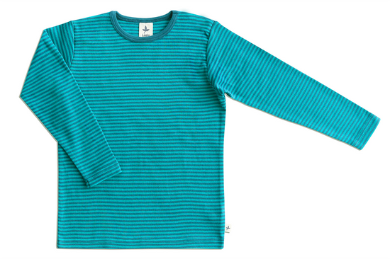 Leela Cotton 2840 | Baby Basic Langarmshirt - Donaublau/Lapis Günstiger Verkauf