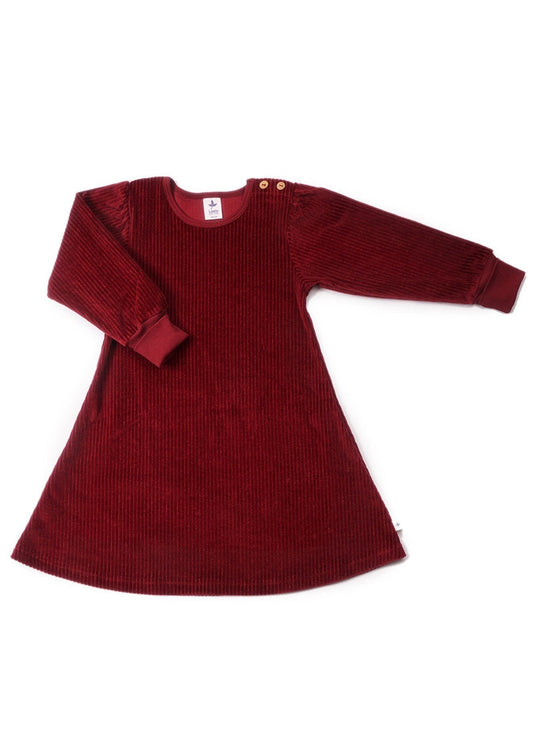 Leela Cotton 2624 BO | Baby Cordkleid - Bordeaux Fabrikverkauf