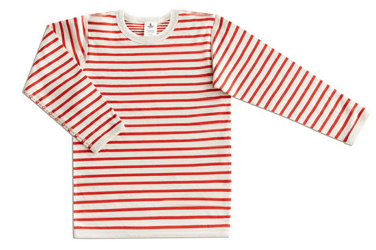 Leela Cotton 2460 | Baby Wendelangarmshirt - Grau-Ziegelrot Blitzverkäufe