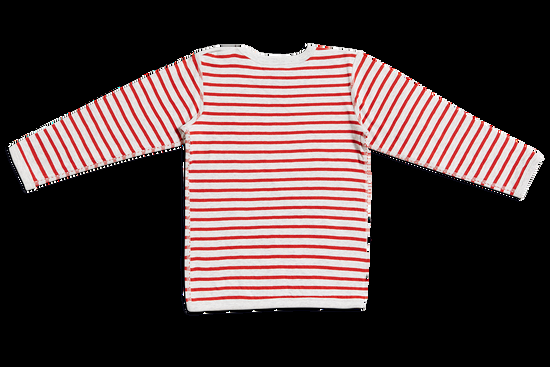 Leela Cotton 2460 | Baby Wendelangarmshirt - Grau-Ziegelrot Blitzverkäufe