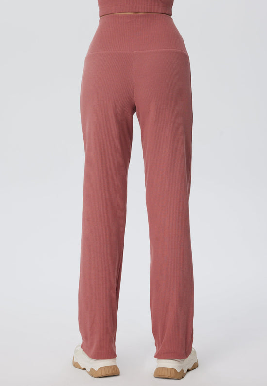 Leela Cotton 4071-072 | Ripp Hose - Dunkel Mauve Rabatt