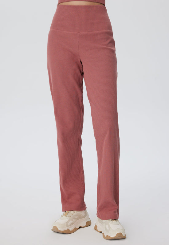 Leela Cotton 4071-072 | Ripp Hose - Dunkel Mauve Rabatt