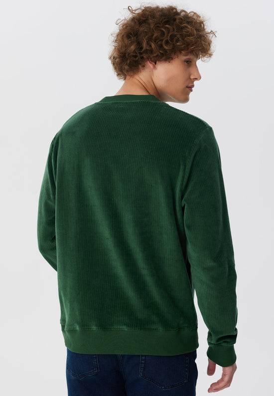 Leela Cotton 2232-067 | Herren Cord Sweatshirt - Tannennadel Online Shopping
