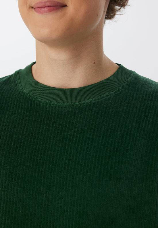 Leela Cotton 2232-067 | Herren Cord Sweatshirt - Tannennadel Online Shopping