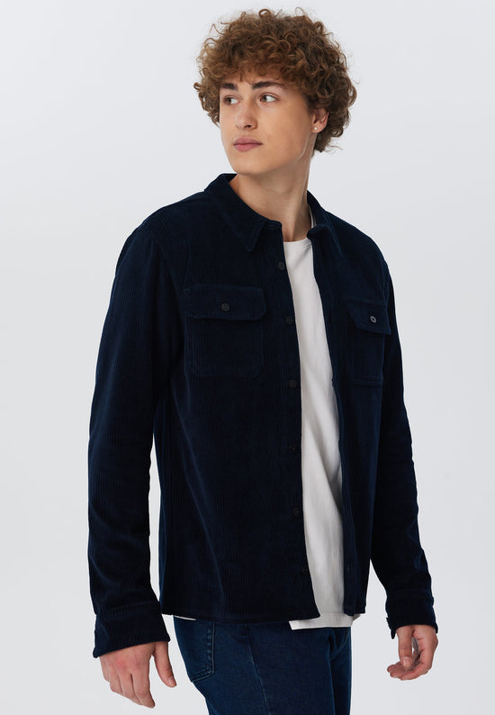 Leela Cotton 9233-045 | Unisex Cord Jacke - Nachtblau Black Friday