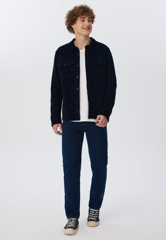 Leela Cotton 9233-045 | Unisex Cord Jacke - Nachtblau Black Friday