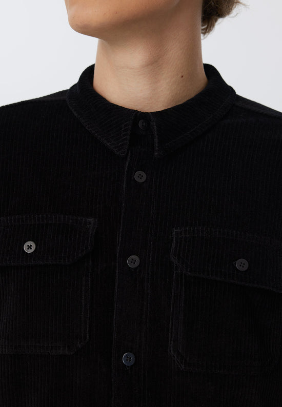 Leela Cotton 9233-021 | Unisex Cord Jacke - Schwarz Cyber Monday
