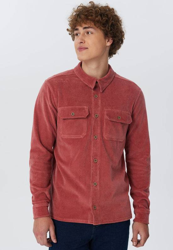 Leela Cotton 9233-072 | Unisex Cord Jacke -Dunkel Mauve Weihnachtsangebot