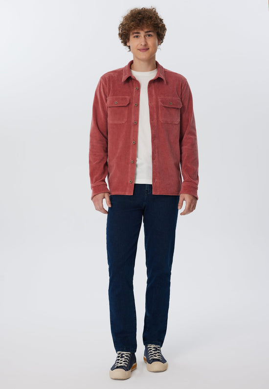 Leela Cotton 9233-072 | Unisex Cord Jacke -Dunkel Mauve Weihnachtsangebot