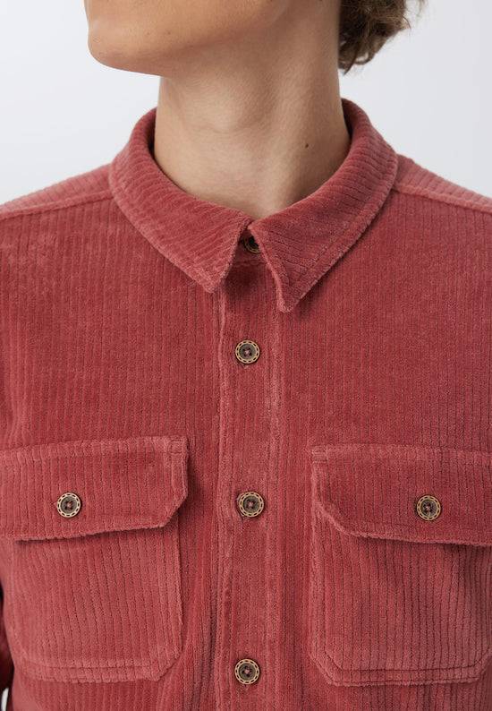 Leela Cotton 9233-072 | Unisex Cord Jacke -Dunkel Mauve Weihnachtsangebot
