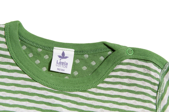 Leela Cotton 2290 | Baby Wendelangarmshirt - Waldgrün-Beige-Melange Jubiläumsangebot