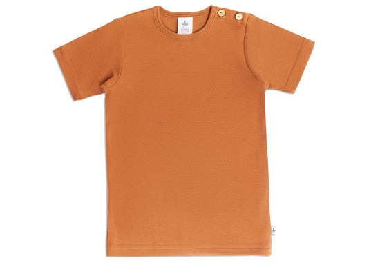 Leela Cotton 2010 MK | Basic Kurzarmshirt - Mokka Zeitlich begrenztes Angebot