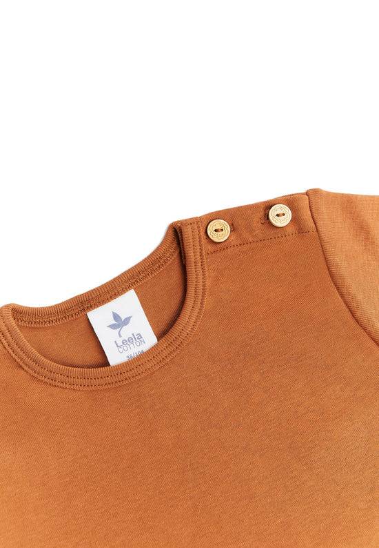 Leela Cotton 2010 MK | Basic Kurzarmshirt - Mokka Zeitlich begrenztes Angebot
