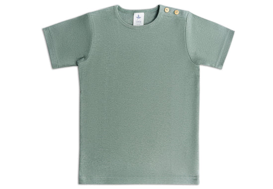 Leela Cotton 2010 TS | Basic Kurzarmshirt - Tannennadel/Salbei Blitzangebot