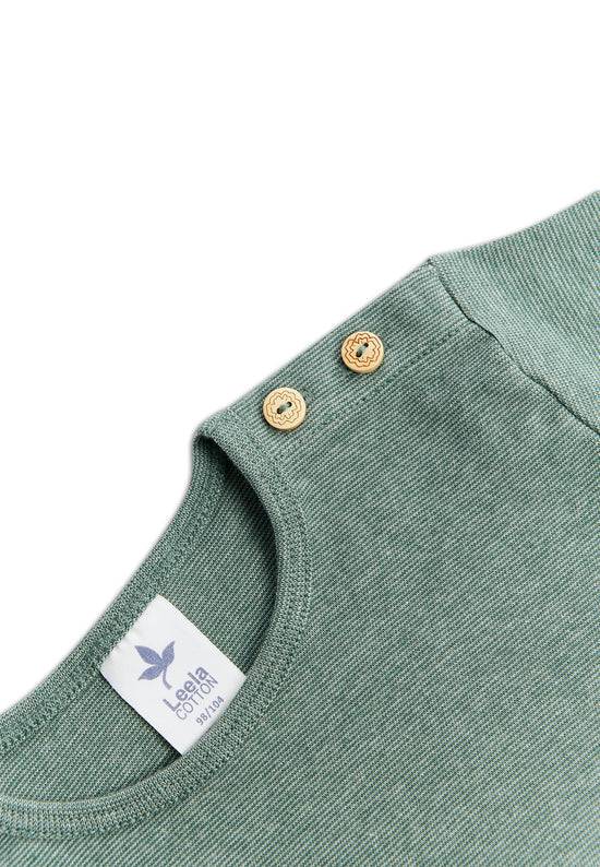 Leela Cotton 2010 TS | Basic Kurzarmshirt - Tannennadel/Salbei Blitzangebot