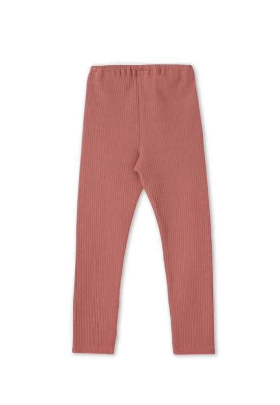 Leela Cotton 2052 WR | Ripp-Leggings - Dunkel Mauve Riesige Ersparnisse
