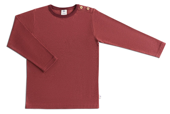 Leela Cotton 2060 KT | Baby Basic Langarmshirt - Kaffee/Rostrot VIP-Rabatte