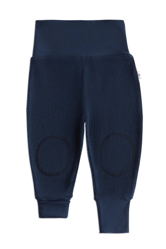 Leela Cotton 2869 ID | Waffel Strick Babyhose breiter Bund - Indigo