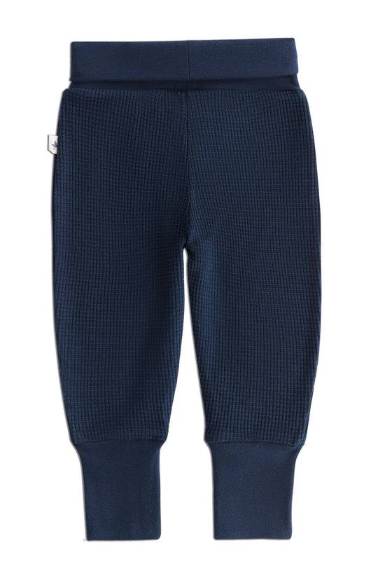 Leela Cotton 2869 ID | Waffel Strick Babyhose breiter Bund - Indigo Letzte 3 Tage