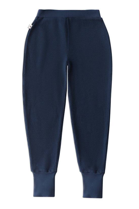 Leela Cotton 2879 ID | Waffel Strick Kinderhose - Indigo Letzte 2 Tage