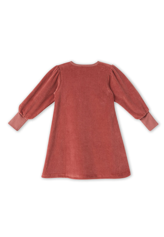 Leela Cotton 2624 WR | Cordkleid - Dunkel Mauve Discount Store für neue Produkte