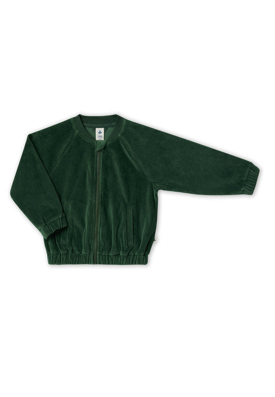 Leela Cotton 2696 TL | Cord Baseballjacke - Tannennadel Clearance-Verkauf