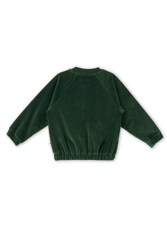 Leela Cotton 2696 TL | Cord Baseballjacke - Tannennadel Clearance-Verkauf