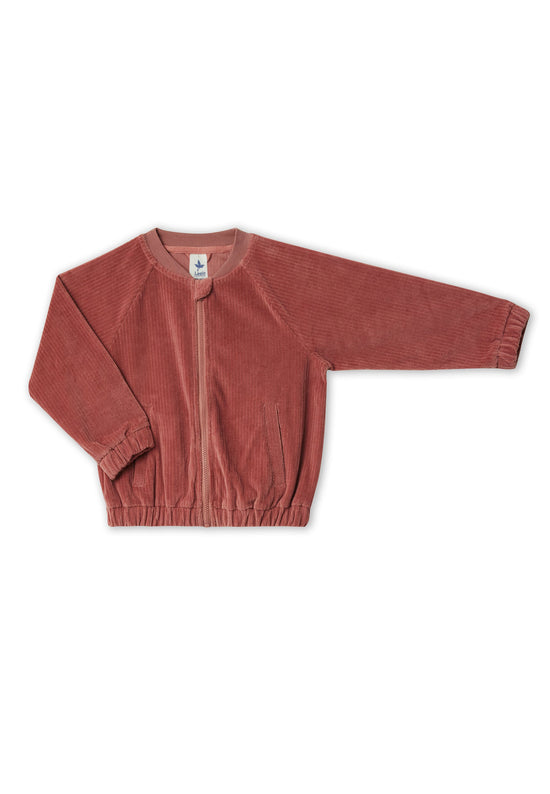 Leela Cotton 2696 WR | Cord Baseballjacke - Dunkel Mauve Kostenloser Versand international