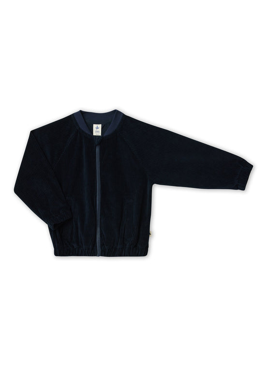 Leela Cotton 2696 AB | Cord Baseballjacke- Nachtblau Begrenzt auf 3 Tage