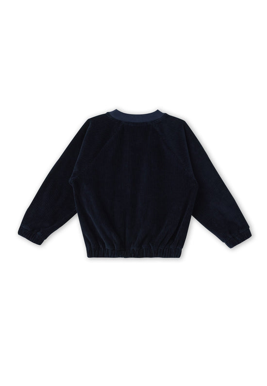 Leela Cotton 2696 AB | Cord Baseballjacke- Nachtblau Begrenzt auf 3 Tage