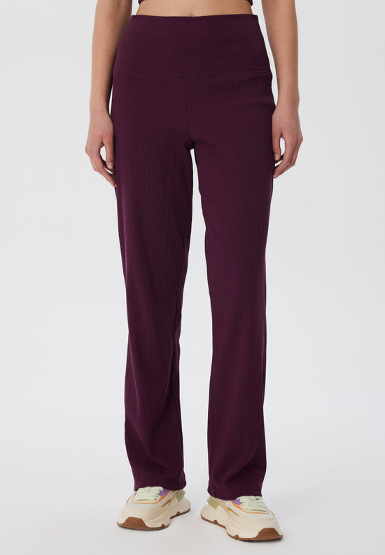Leela Cotton 4071-028 | Ripp Hose - Aubergine Speichern exportieren