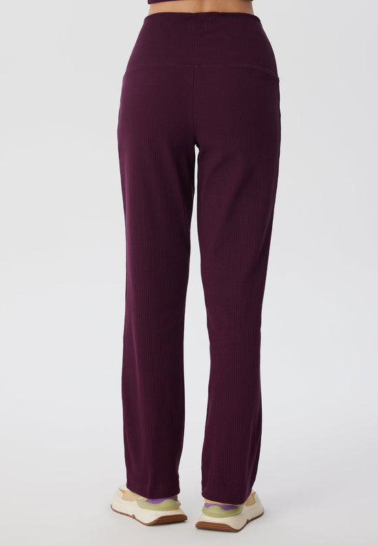 Leela Cotton 4071-028 | Ripp Hose - Aubergine Speichern exportieren