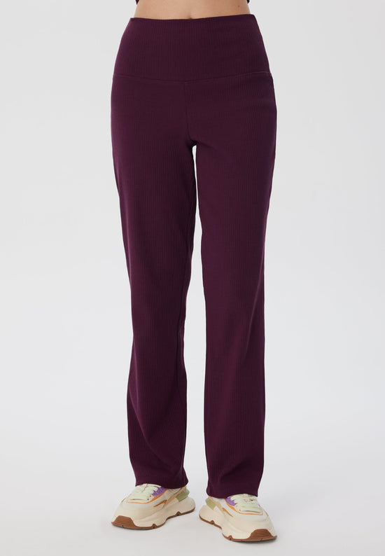 Leela Cotton 4071-028 | Ripp Hose - Aubergine Speichern exportieren