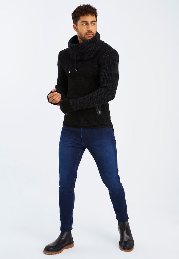Leif Nelson Strickpullover Grobstrick mit Schalkragen Versandkostenfrei