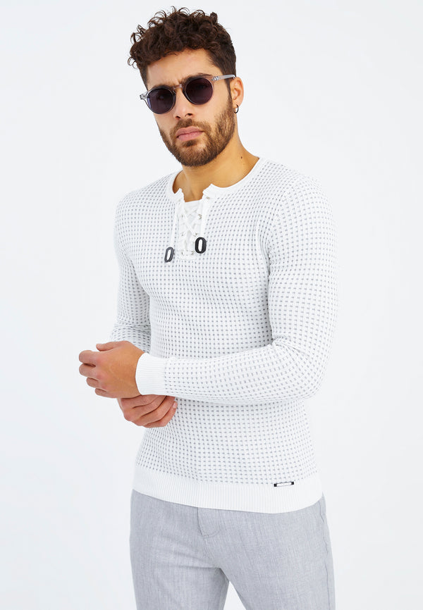 Leif Nelson Strickpullover Feinstrick Rundhals Osterangebot