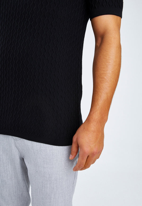 Leif Nelson Polo-Shirt Feinstrick mit Reißverschluss Vatertagsangebot